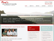 Tablet Screenshot of paulsdrycleaners.com